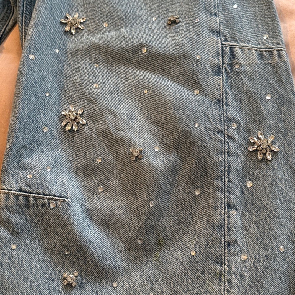 Rag & Bone Women's Charlie Embellished High-Rise Ankle Barrel Jeans - Bond Jewel - Picture 12 of 16